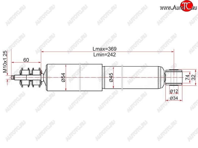 1 689 р. Амортизатор передний LH=RH SAT  Toyota Hiace  H100 - Hiace Regius  с доставкой в г. Санкт‑Петербург