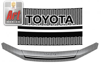 2 199 р. Дефлектор капота CA-Plastiс  Toyota Highlander  XU40 (2010-2013) (Серия Art серебро)  с доставкой в г. Санкт‑Петербург. Увеличить фотографию 2