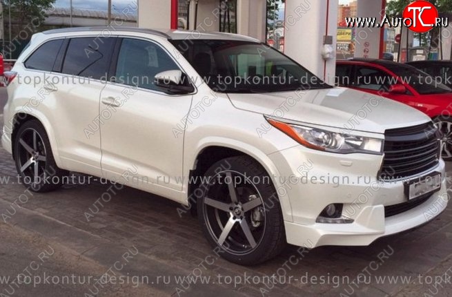 12 999 р. Комплект накладок на колёсные арки TopKontur Design  Toyota Highlander  XU50 (2013-2017) дорестайлинг  с доставкой в г. Санкт‑Петербург