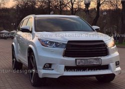 5 399 р. Решётка радиатора TopKontur Design Toyota Highlander XU50 дорестайлинг (2013-2017)  с доставкой в г. Санкт‑Петербург. Увеличить фотографию 2