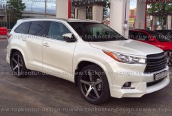 5 399 р. Решётка радиатора TopKontur Design Toyota Highlander XU50 дорестайлинг (2013-2017)  с доставкой в г. Санкт‑Петербург. Увеличить фотографию 4