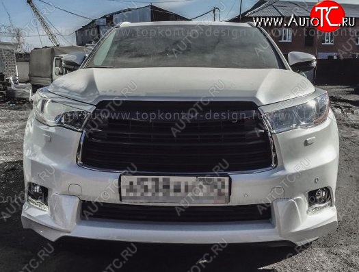 5 399 р. Решётка радиатора TopKontur Design Toyota Highlander XU50 дорестайлинг (2013-2017)  с доставкой в г. Санкт‑Петербург