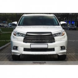 2 199 р. Реснички на фары TopKontur Design Toyota Highlander XU50 дорестайлинг (2013-2017) (Неокрашенные)  с доставкой в г. Санкт‑Петербург. Увеличить фотографию 2