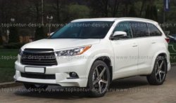 2 199 р. Реснички на фары TopKontur Design Toyota Highlander XU50 дорестайлинг (2013-2017) (Неокрашенные)  с доставкой в г. Санкт‑Петербург. Увеличить фотографию 3