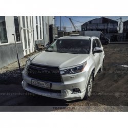 2 199 р. Реснички на фары TopKontur Design Toyota Highlander XU50 дорестайлинг (2013-2017) (Неокрашенные)  с доставкой в г. Санкт‑Петербург. Увеличить фотографию 5