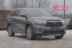 1 043 р. Защита переднего бампера Souz-96 (d42) Toyota Highlander XU50 дорестайлинг (2013-2017)  с доставкой в г. Санкт‑Петербург. Увеличить фотографию 1