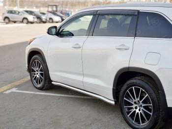 15 799 р. Защита порогов Russtal из круглой трубы диаметром 63 мм Russtal v3 Toyota Highlander XU50 дорестайлинг (2013-2017)  с доставкой в г. Санкт‑Петербург. Увеличить фотографию 3