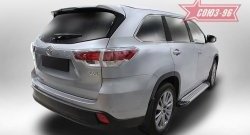 9 089 р. Пороги из алюминиевого профиля Souz-96  Toyota Highlander  XU50 (2013-2017) дорестайлинг  с доставкой в г. Санкт‑Петербург. Увеличить фотографию 2