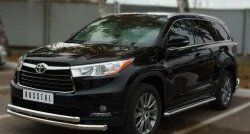 30 599 р. Широкая защита порогов SLITKOFF Toyota Highlander XU50 дорестайлинг (2013-2017)  с доставкой в г. Санкт‑Петербург. Увеличить фотографию 3