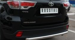 17 999 р. Защита заднего бампера (Ø63 мм, нержавейка) SLITKOFF Toyota Highlander XU50 дорестайлинг (2013-2017)  с доставкой в г. Санкт‑Петербург. Увеличить фотографию 3