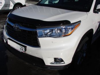 2 699 р. Дефлектор капота SIM Toyota Highlander XU50 дорестайлинг (2013-2017)  с доставкой в г. Санкт‑Петербург. Увеличить фотографию 1