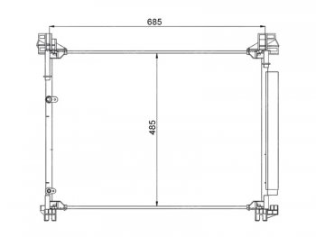 Радиатор кондиционера SAT Toyota Highlander XU50 дорестайлинг (2013-2017)