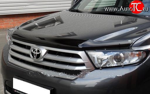 2 499 р. Дефлектор капота NovLine Toyota Highlander XU40 рестайлинг (2010-2013)  с доставкой в г. Санкт‑Петербург