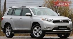 Защита переднего бампера одинарная Souz-96 (d42). Toyota Highlander XU40 рестайлинг (2010-2013)