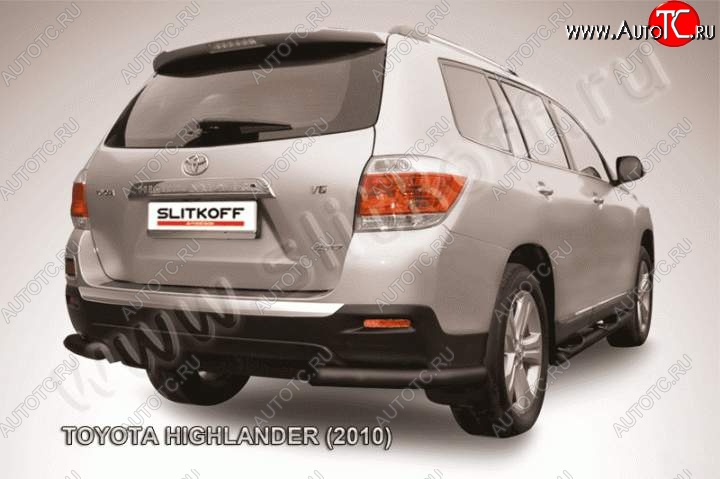 7 449 р. Уголки d57  Toyota Highlander  XU40 (2010-2013) рестайлинг (Цвет: серебристый)  с доставкой в г. Санкт‑Петербург