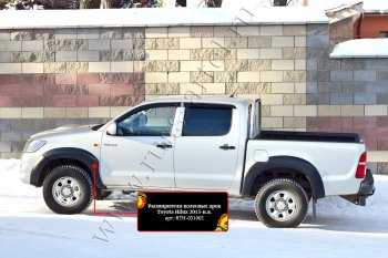 19 999 р. Накладки на колёсные арки RA (комплект)  Toyota Hilux  AN20,AN30 (2011-2016)  2-ой рестайлинг (Поверхность глянец (под окраску), Неокрашенные)  с доставкой в г. Санкт‑Петербург. Увеличить фотографию 1