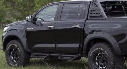 24 999 р. Расширитель арки RA (вылет 50 мм, комплект)  Toyota Hilux  AN120 (2016-2020) дорестайлинг (Поверхность шагрень)  с доставкой в г. Санкт‑Петербург. Увеличить фотографию 1