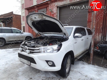 2 499 р. Упоры капота Russtal Toyota Hilux AN120 дорестайлинг (2016-2020)  с доставкой в г. Санкт‑Петербург