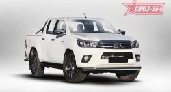 15 974 р. Защита переднего бампера одинарная Souz-96 (d76) Toyota Hilux AN120 дорестайлинг (2016-2020)  с доставкой в г. Санкт‑Петербург. Увеличить фотографию 1