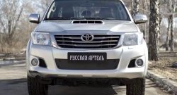 999 р. Зимняя заглушка решетки переднего бампера РА Toyota Hilux AN20,AN30  2-ой рестайлинг (2011-2016)  с доставкой в г. Санкт‑Петербург. Увеличить фотографию 2