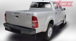 9 899 р. Пороги из алюминиевого профиля Souz-96 Toyota Hilux AN20,AN30  2-ой рестайлинг (2011-2016)  с доставкой в г. Санкт‑Петербург. Увеличить фотографию 2