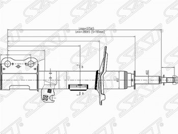 3 499 р. Правый амортизатор передний SAT  Toyota Ipsum  ACM20 - Noah  1  с доставкой в г. Санкт‑Петербург. Увеличить фотографию 1