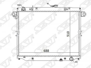 12 649 р. Радиатор двигателя SAT (1HDFTE 4.2 DIESEL)  Toyota Land Cruiser  100 (1998-2007) дорестайлинг, 1-ый рестайлинг, 2-ой рестайлинг  с доставкой в г. Санкт‑Петербург. Увеличить фотографию 1