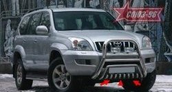 15 434 р. Защита переднего бампера нижняя Souz-96 Toyota Land Cruiser Prado J120 (2002-2009)  с доставкой в г. Санкт‑Петербург. Увеличить фотографию 1