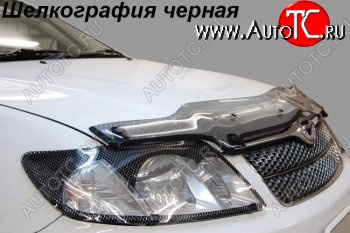 2 099 р. Защита фар (J120-J125) CA-Plastic  Toyota Land Cruiser Prado  J120 (2002-2009) (Шелкография черная)  с доставкой в г. Санкт‑Петербург