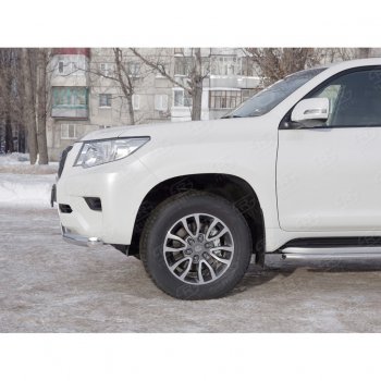 13 349 р. Одинарная защита переднего бампера диаметром 63 мм Russtal Toyota Land Cruiser Prado J150 2-ой рестайлинг (2017-2020)  с доставкой в г. Санкт‑Петербург. Увеличить фотографию 2