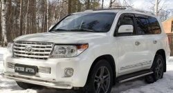 739 р. Реснички на фары RA  Toyota Land Cruiser  200 (2012-2015) 1-ый рестайлинг (Неокрашенные)  с доставкой в г. Санкт‑Петербург. Увеличить фотографию 4