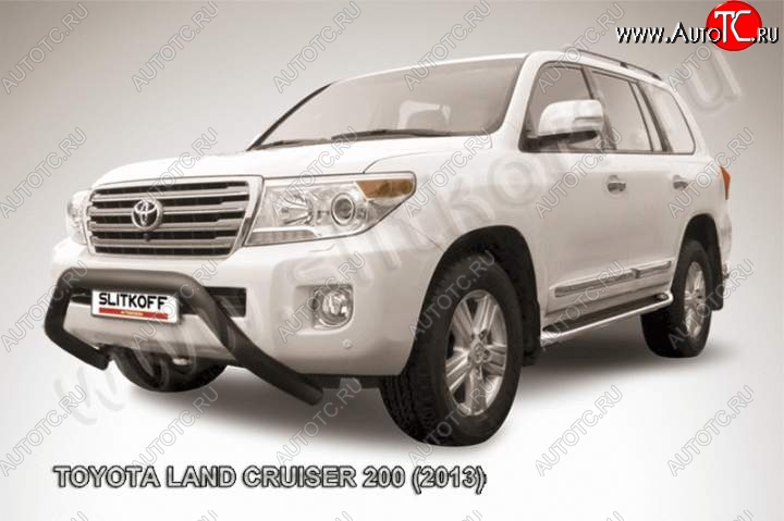 17 999 р. Кенгурятник d76 низкий широкий мини Toyota Land Cruiser 200 1-ый рестайлинг (2012-2015) (Цвет: серебристый)  с доставкой в г. Санкт‑Петербург