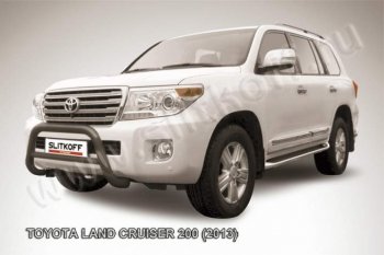 21 699 р. Кенгурятник d76 низкий  Toyota Land Cruiser  200 (2012-2015) 1-ый рестайлинг (Цвет: серебристый)  с доставкой в г. Санкт‑Петербург. Увеличить фотографию 1