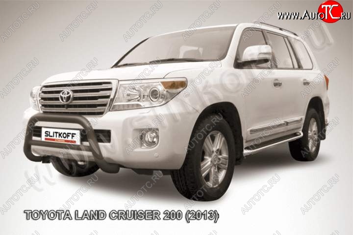 21 699 р. Кенгурятник d76 низкий  Toyota Land Cruiser  200 (2012-2015) 1-ый рестайлинг (Цвет: серебристый)  с доставкой в г. Санкт‑Петербург