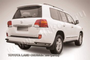 11 999 р. Защита задняя Slitkoff Toyota Land Cruiser 200 1-ый рестайлинг (2012-2015) (Цвет: серебристый)  с доставкой в г. Санкт‑Петербург. Увеличить фотографию 1