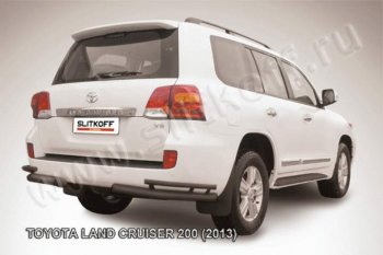 11 999 р. Уголки d76+d42 двойные  Toyota Land Cruiser  200 (2012-2015) 1-ый рестайлинг (Цвет: серебристый)  с доставкой в г. Санкт‑Петербург. Увеличить фотографию 1