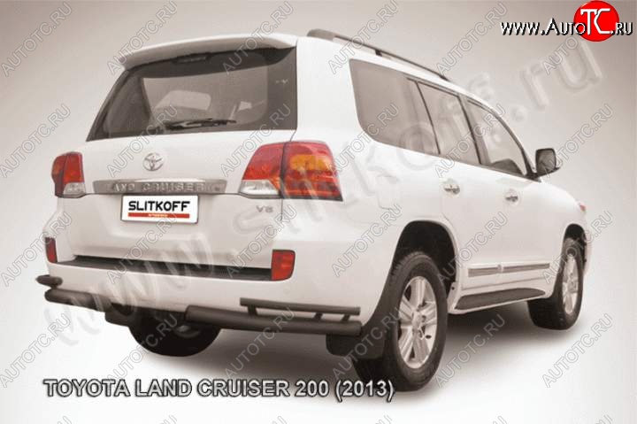 11 999 р. Уголки d76+d42 двойные  Toyota Land Cruiser  200 (2012-2015) 1-ый рестайлинг (Цвет: серебристый)  с доставкой в г. Санкт‑Петербург