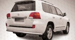 15 999 р. Защита заднего бампера Slitkoff (Ø 76 мм)  Toyota Land Cruiser  200 (2012-2015) 1-ый рестайлинг (Нержавеющая сталь)  с доставкой в г. Санкт‑Петербург. Увеличить фотографию 1