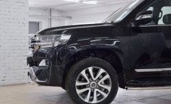 26 499 р. Защита переднего бампера (Ø63 мм с надписью, нержавейка) SLITKOFF  Toyota Land Cruiser  200 (2015-2021) 2-ой рестайлинг  с доставкой в г. Санкт‑Петербург. Увеличить фотографию 4