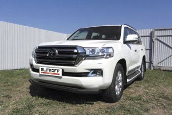 Защита переднего бампер Slitkoff Toyota (Тойота) Land Cruiser (Лэнд)  200 (2015-2021) 200 2-ой рестайлинг