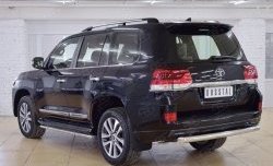 7 199 р. Защита заднего бампера (Ø76 мм дуга, нержавейка) Russtal  Toyota Land Cruiser  200 (2015-2021) 2-ой рестайлинг  с доставкой в г. Санкт‑Петербург. Увеличить фотографию 3