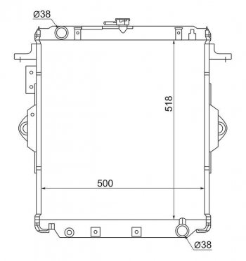 12 799 р. Радиатор двигателя SAT Toyota Land Cruiser J70 5 дв. дорестайлинг (1984-1994)  с доставкой в г. Санкт‑Петербург. Увеличить фотографию 1