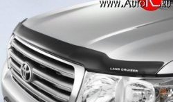 2 699 р. Дефлектор капота NovLine (с логотипом) Toyota Land Cruiser 200 дорестайлинг (2007-2012)  с доставкой в г. Санкт‑Петербург. Увеличить фотографию 1