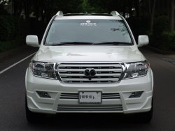 11 949 р. Накладка на передний бампер BRANEW Toyota Land Cruiser 200 дорестайлинг (2007-2012) (Неокрашенная)  с доставкой в г. Санкт‑Петербург. Увеличить фотографию 3