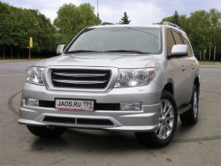 16 649 р. Накладка на передний бампер JAOS Toyota Land Cruiser 200 дорестайлинг (2007-2012) (Неокрашенная)  с доставкой в г. Санкт‑Петербург. Увеличить фотографию 4