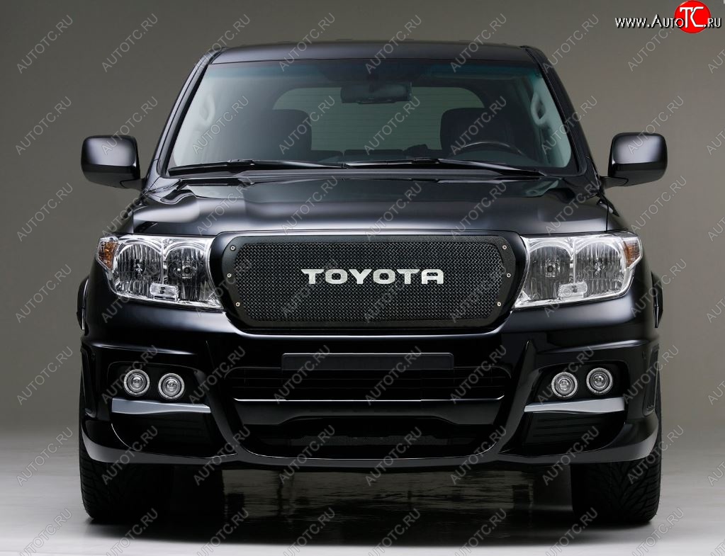 17 699 р. Решетка радиатора CrTuning Toyota Land Cruiser 200 2-ой рестайлинг (2015-2021) (С надписью TOYOTA)  с доставкой в г. Санкт‑Петербург