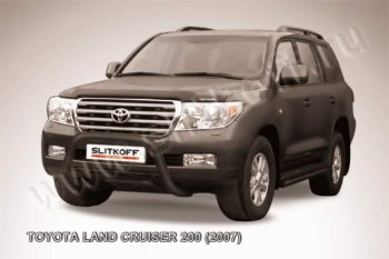 17 999 р. Кенгурятник d76 низкий мини Toyota Land Cruiser 200 дорестайлинг (2007-2012) (Цвет: серебристый)  с доставкой в г. Санкт‑Петербург. Увеличить фотографию 1