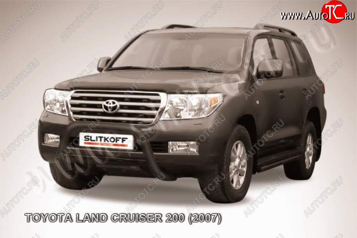 17 999 р. Кенгурятник d76 низкий мини Toyota Land Cruiser 200 дорестайлинг (2007-2012) (Цвет: серебристый)  с доставкой в г. Санкт‑Петербург