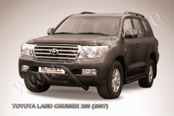 17 999 р. Кенгурятник d76 низкий широкий мини Toyota Land Cruiser 200 дорестайлинг (2007-2012) (Цвет: серебристый)  с доставкой в г. Санкт‑Петербург. Увеличить фотографию 1