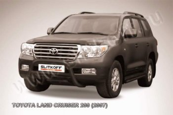 21 699 р. Кенгурятник d76 низкий  Toyota Land Cruiser  200 (2007-2012) дорестайлинг (Цвет: серебристый)  с доставкой в г. Санкт‑Петербург. Увеличить фотографию 1